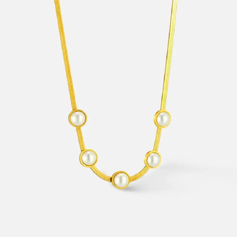 Collana Catena Serpente con Perla - Vefato